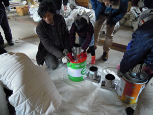 ロケットスストーブつくり